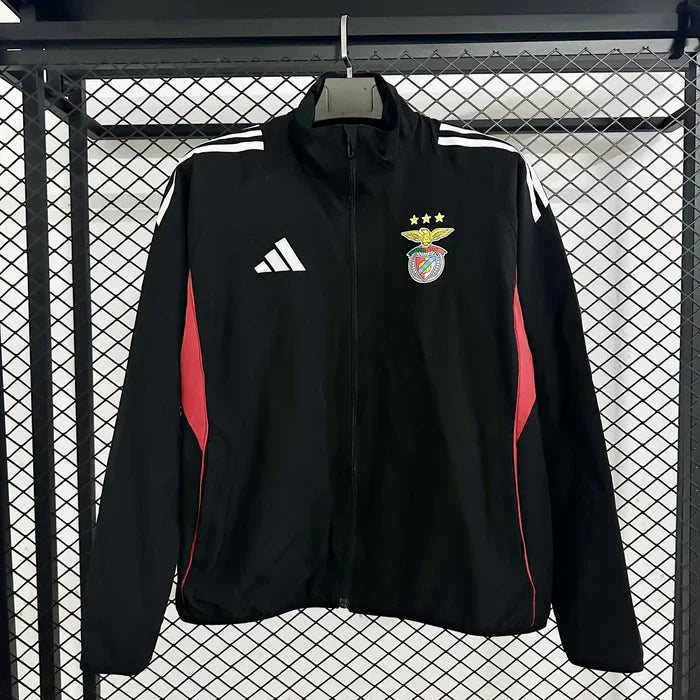 Casaco preto e vermelho 2025/26 fecho completo Benfica
