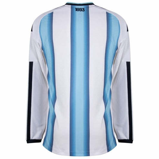 Camiseta de manga larga de local de Argentina para aficionado de la Copa Mundial 2026