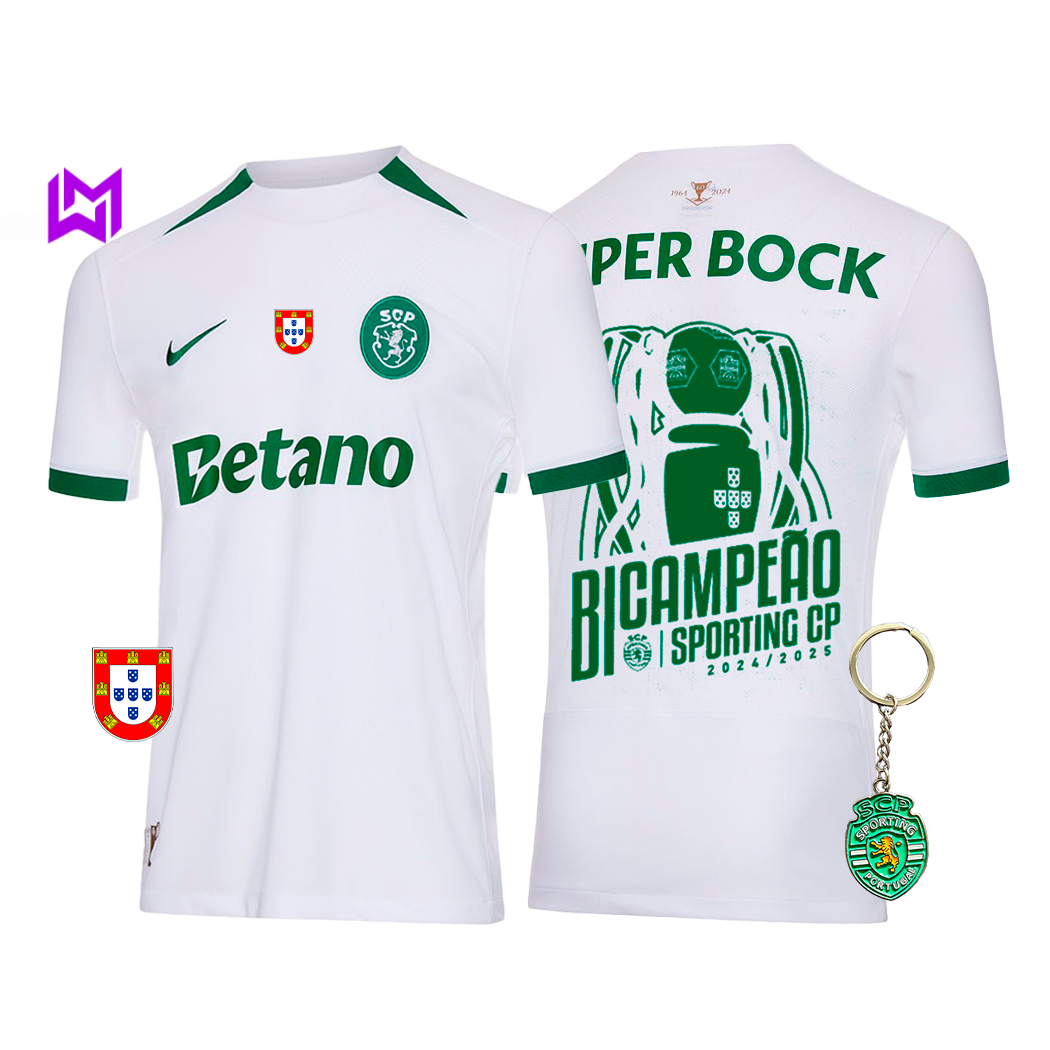 Camisola Sporting Alternativa BICAMPEÃO 2024/25 - MODELO EXCLUSIVO! 🦁🏆