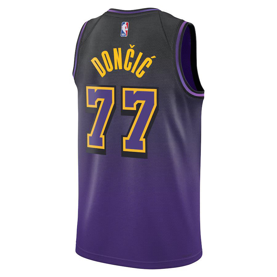 Camiseta NBA de Luka Dončić - Edición Ciudad de Los Angeles Lakers 2024 - Morada - Unisex