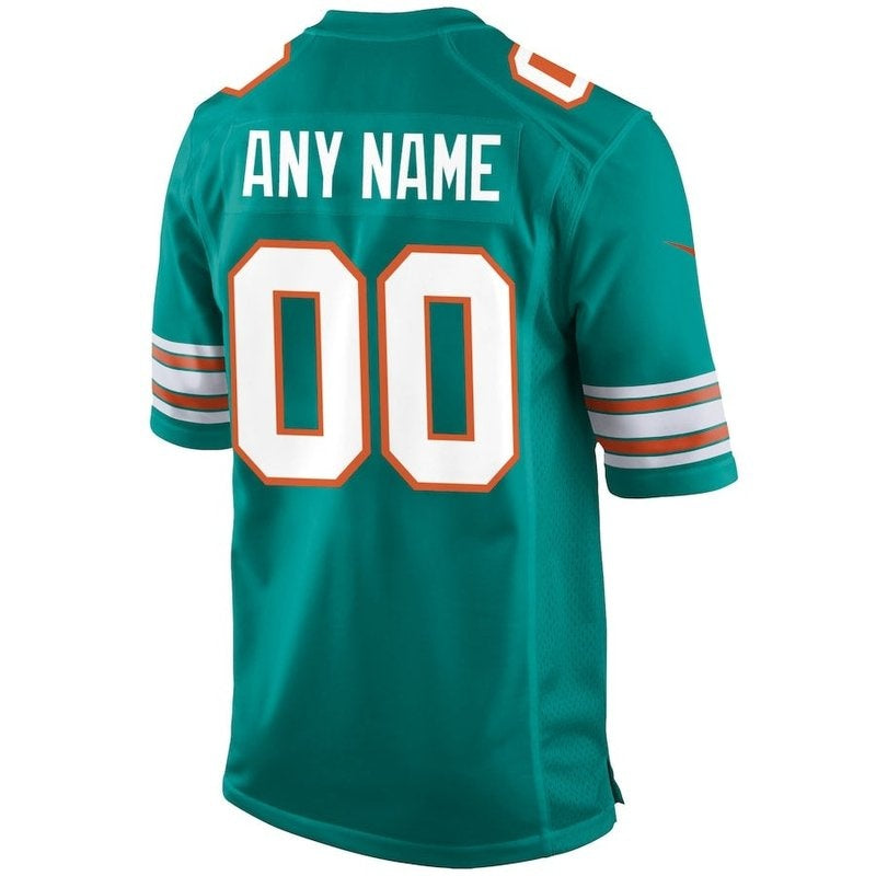 Camiseta personalizada alternativa de la NFL de los Miami Dolphins en color aguamarina