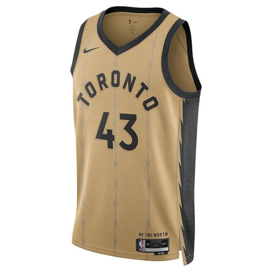 Pascal Siakam Toronto Raptors Camiseta NBA unisex 23/24 - Dorado - Edición Ciudad