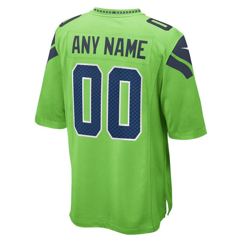 Seattle Seahawks - Camiseta alternativa personalizada de la NFL - Verde neón