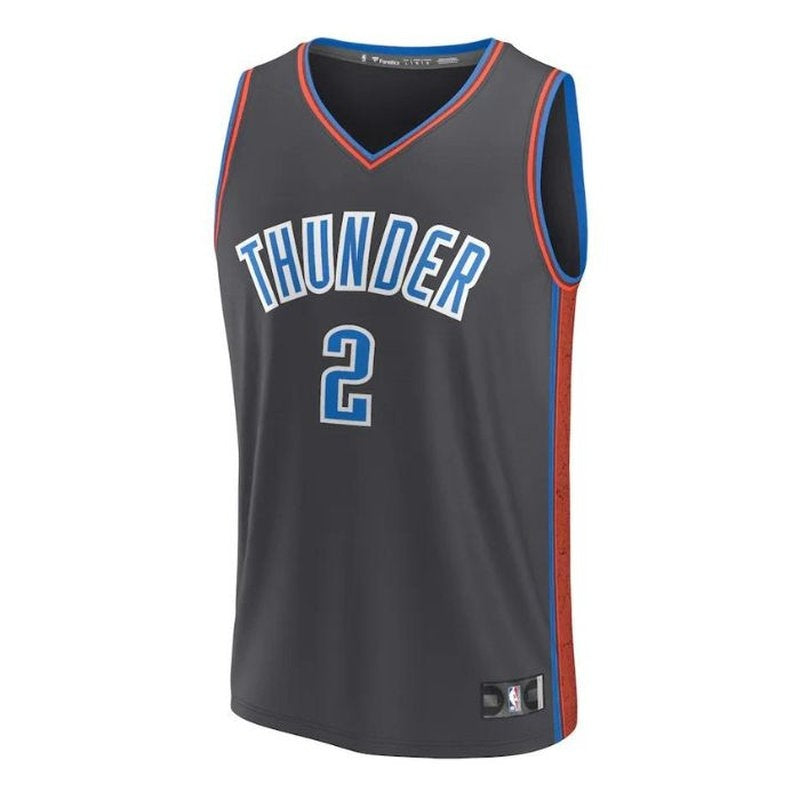 Camiseta unisex de la NBA Shai Gilgeous-Alexander Oklahoma City Thunder 2023 Fastbreak - Edición City - Antracita