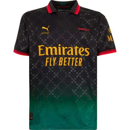Camiseta conmemorativa del AC Milan 25/26 - Negra - Versión para aficionados