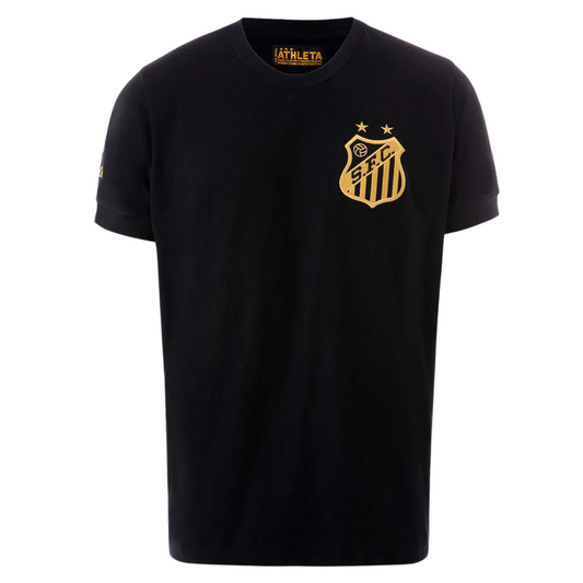 Santos Pelé 1000 Goles Camiseta Negra 25/26 Versión Fan 