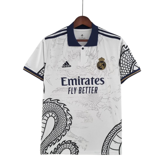 Camiseta del Real Madrid Edición Especial Dragón Blanco 25/26 Versión Fan 