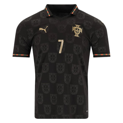 Portugal Fan Jersey Black Panther 2025/26 #7 Ronaldo