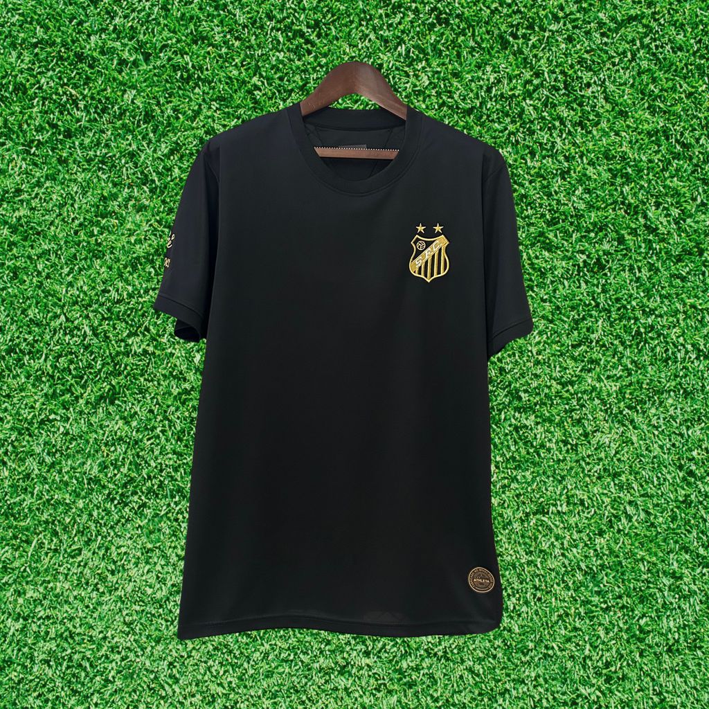 Camisa Santos Pelé Mil Gols Preta 25/26 Torcedor