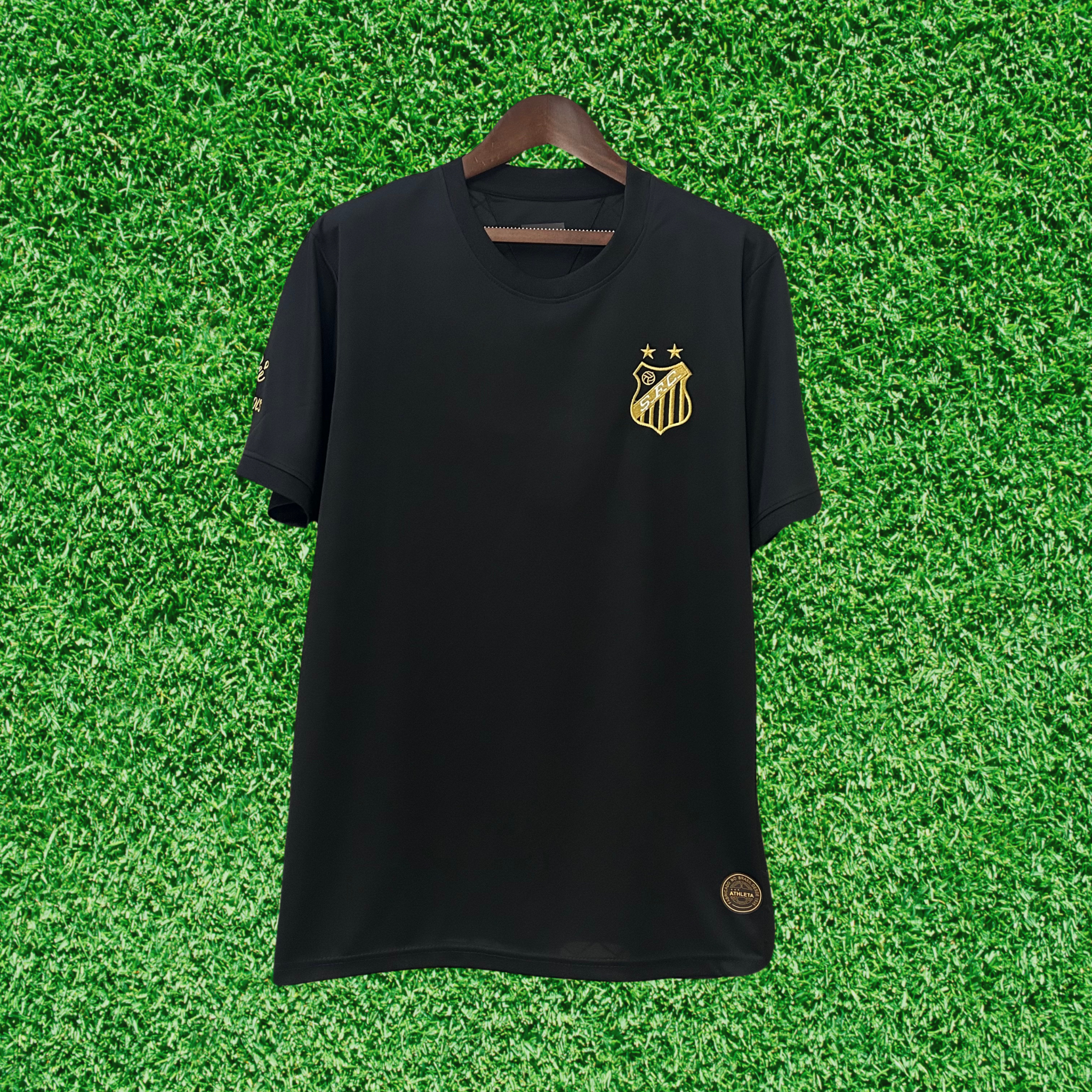Camisa Santos Pelé Mil Gols Preta 25/26 Torcedor