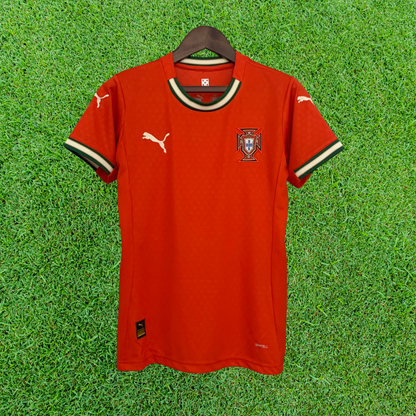 Camiseta local de Portugal 2025, versión para aficionados para mujer 