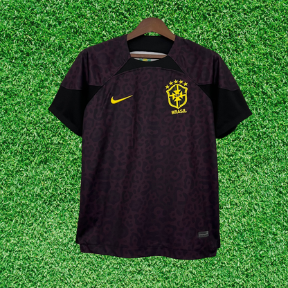 Camiseta de portero de Brasil 2022, versión para aficionados