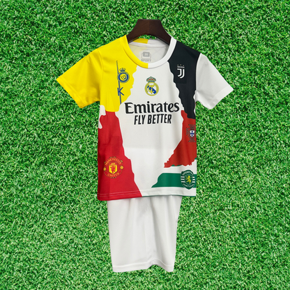 Kit de leyendas de Cristiano Ronaldo 25/26 para niños 