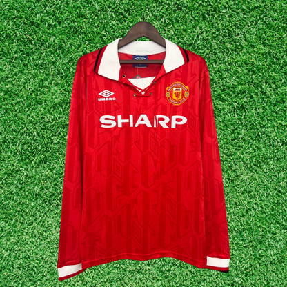 Camiseta de local del Manchester United 92/94 retro de manga larga 