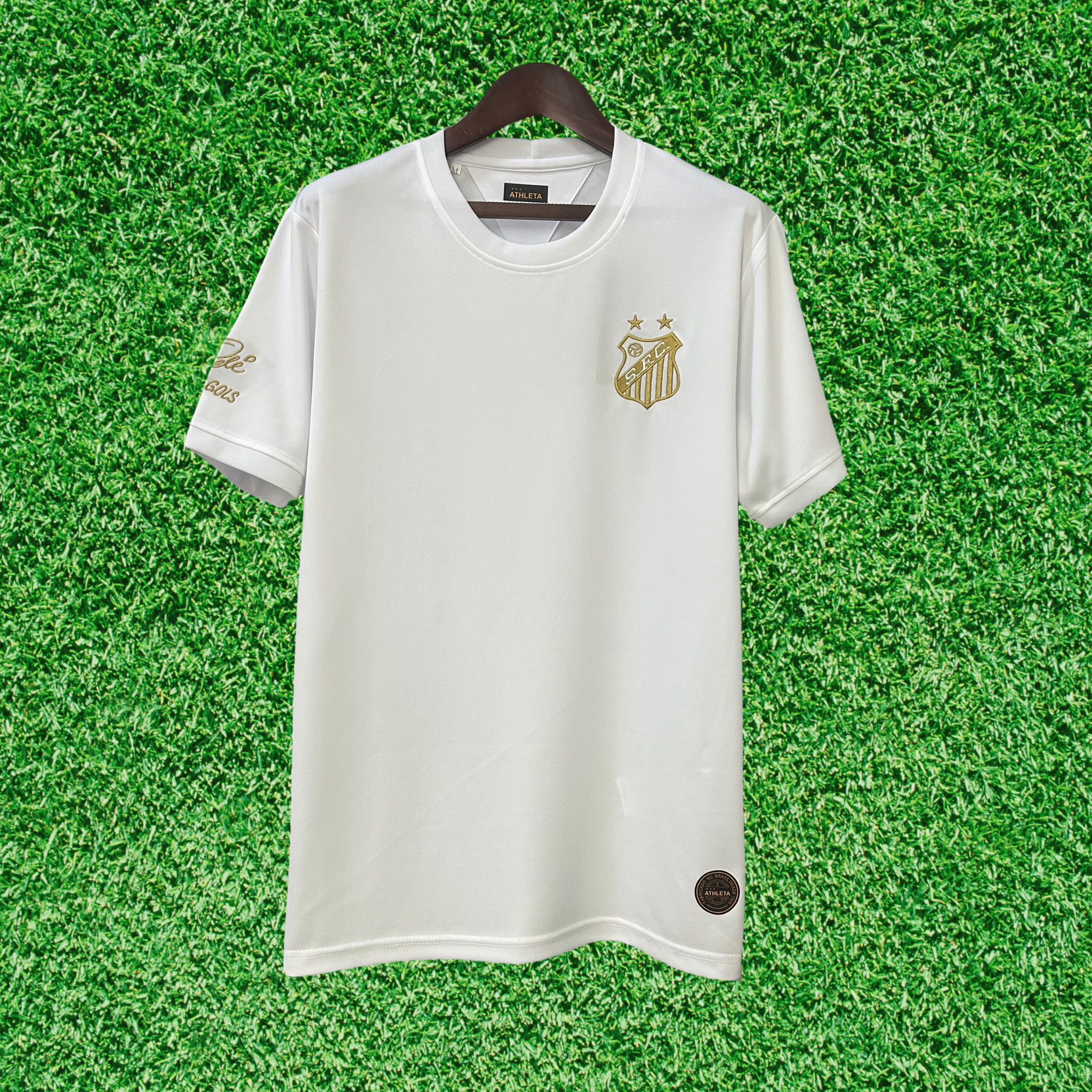 Camisa Santos Pelé Mil Gols Branca 25/26 Torcedor