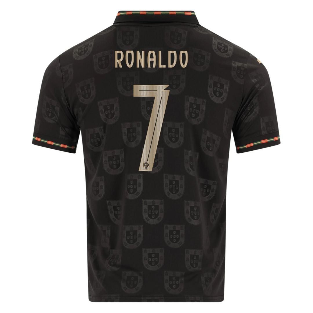 Portugal Fan Jersey Black Panther 2025/26 - #7 Ronaldo, #13 Eusebio, #8 B. Fernandes