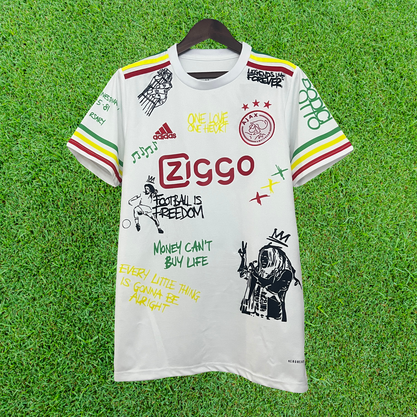 Camiseta especial de Bob Marley del AFC Ajax 25/26, versión para aficionados 