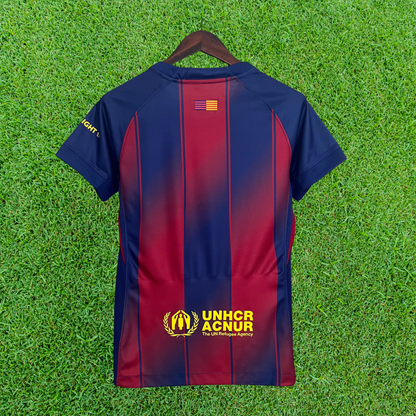Camiseta local del Barcelona 25/26 para mujer, versión para aficionados 