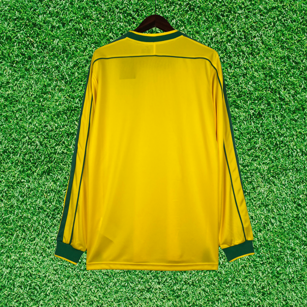 Camisa Brasil I 1998 Retrô Manga Longa