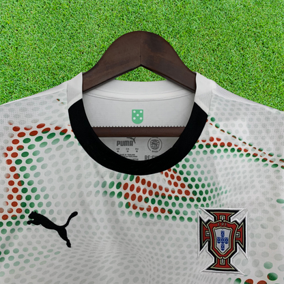 Camiseta visitante de Portugal 2025, versión para aficionados para mujer 