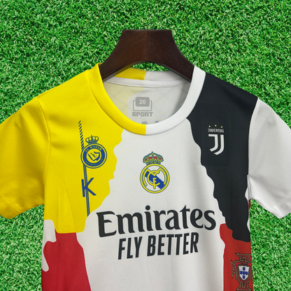 Kit de leyendas de Cristiano Ronaldo 25/26 para niños 