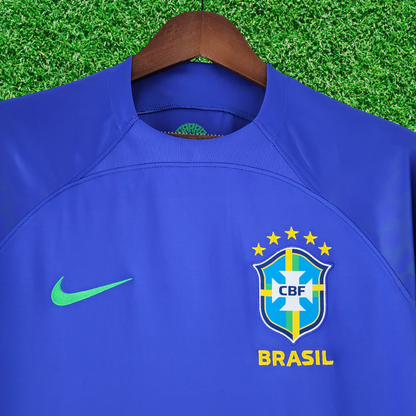 Camiseta de visitante de Brasil 2022, versión para aficionados 
