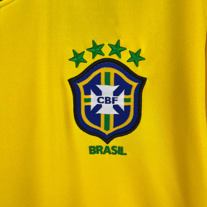 Brazil Home Jersey 1998 Retro Long Sleeve