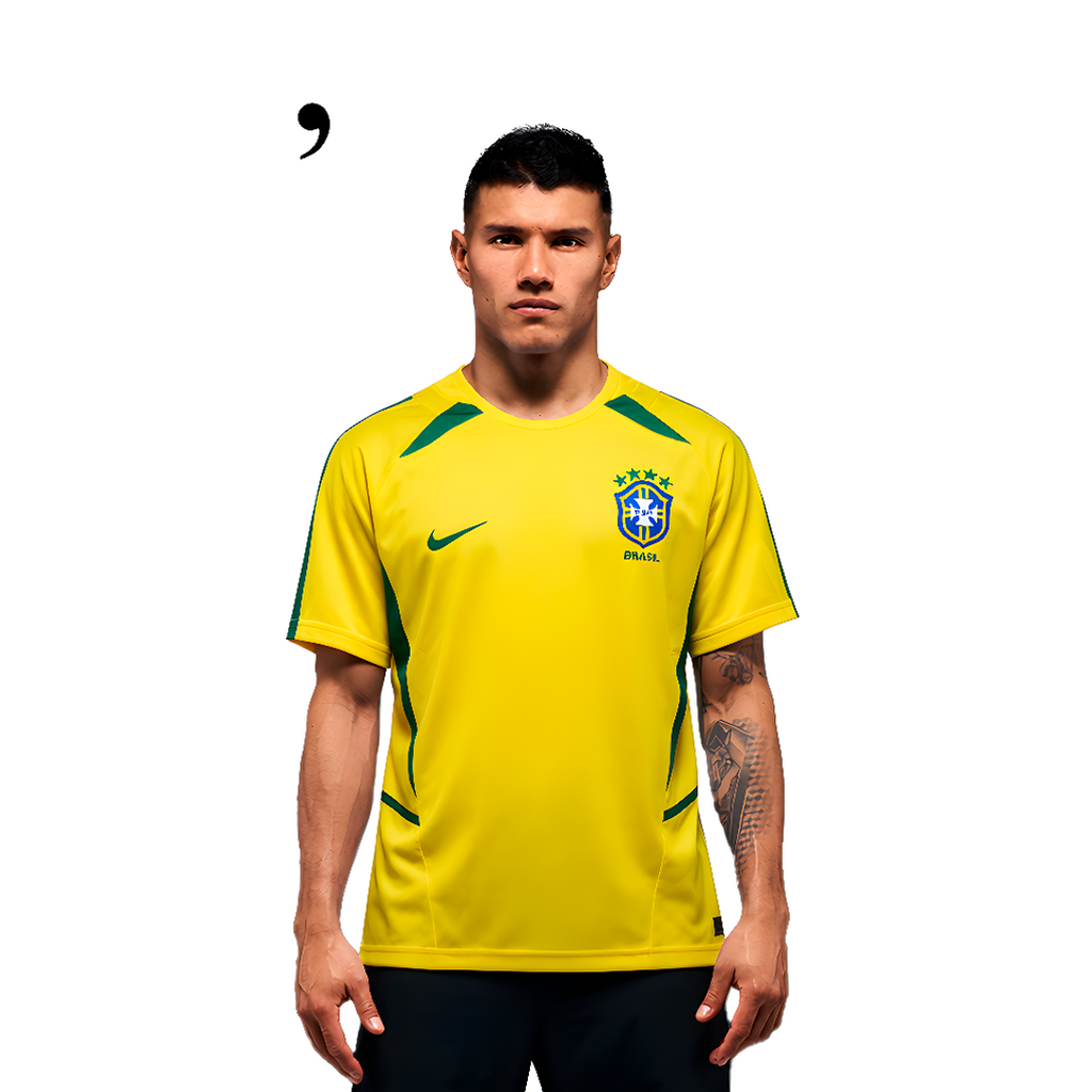 Brazil 2002 I Home Jersey - Retro Version