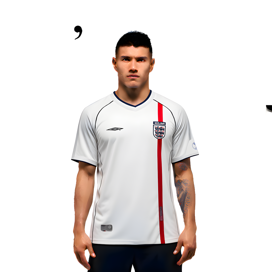 England 2002 I Home Jersey - Retro Version