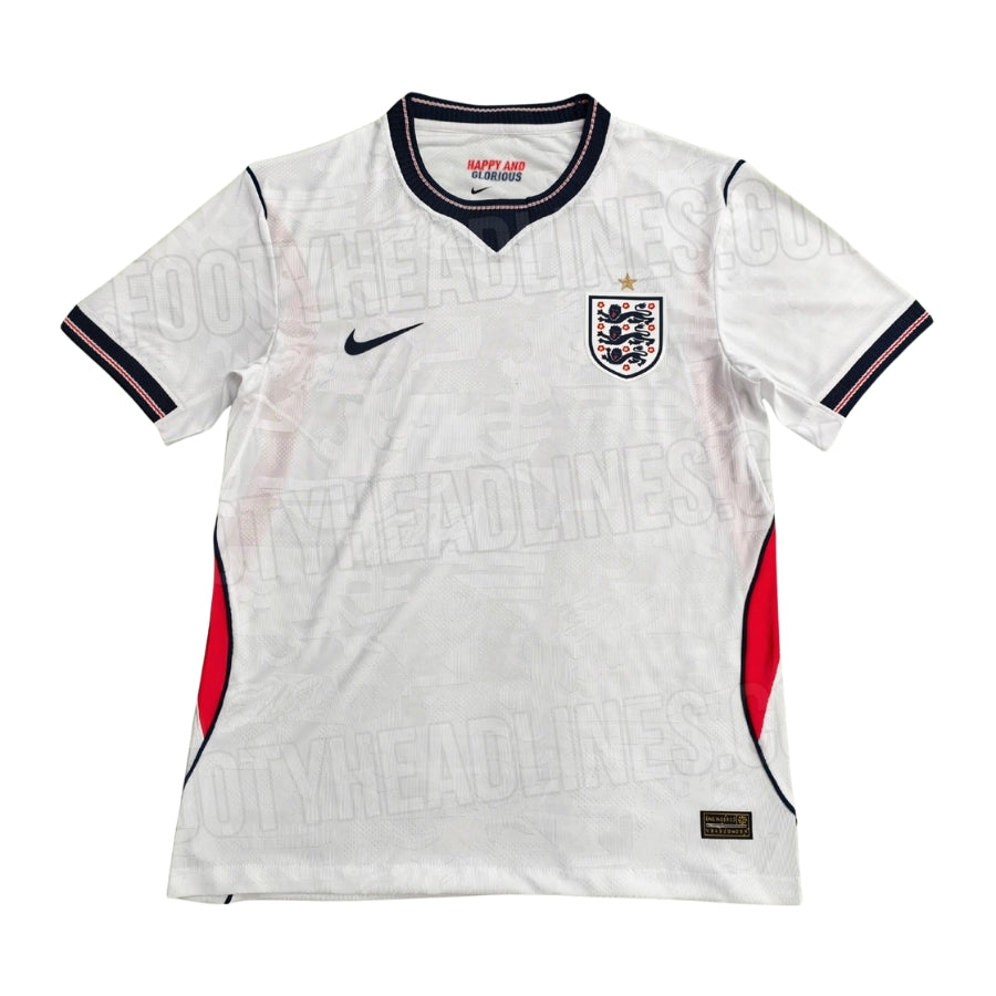 Camiseta de aficionado de la selección inglesa de local para la Copa Mundial 2026
