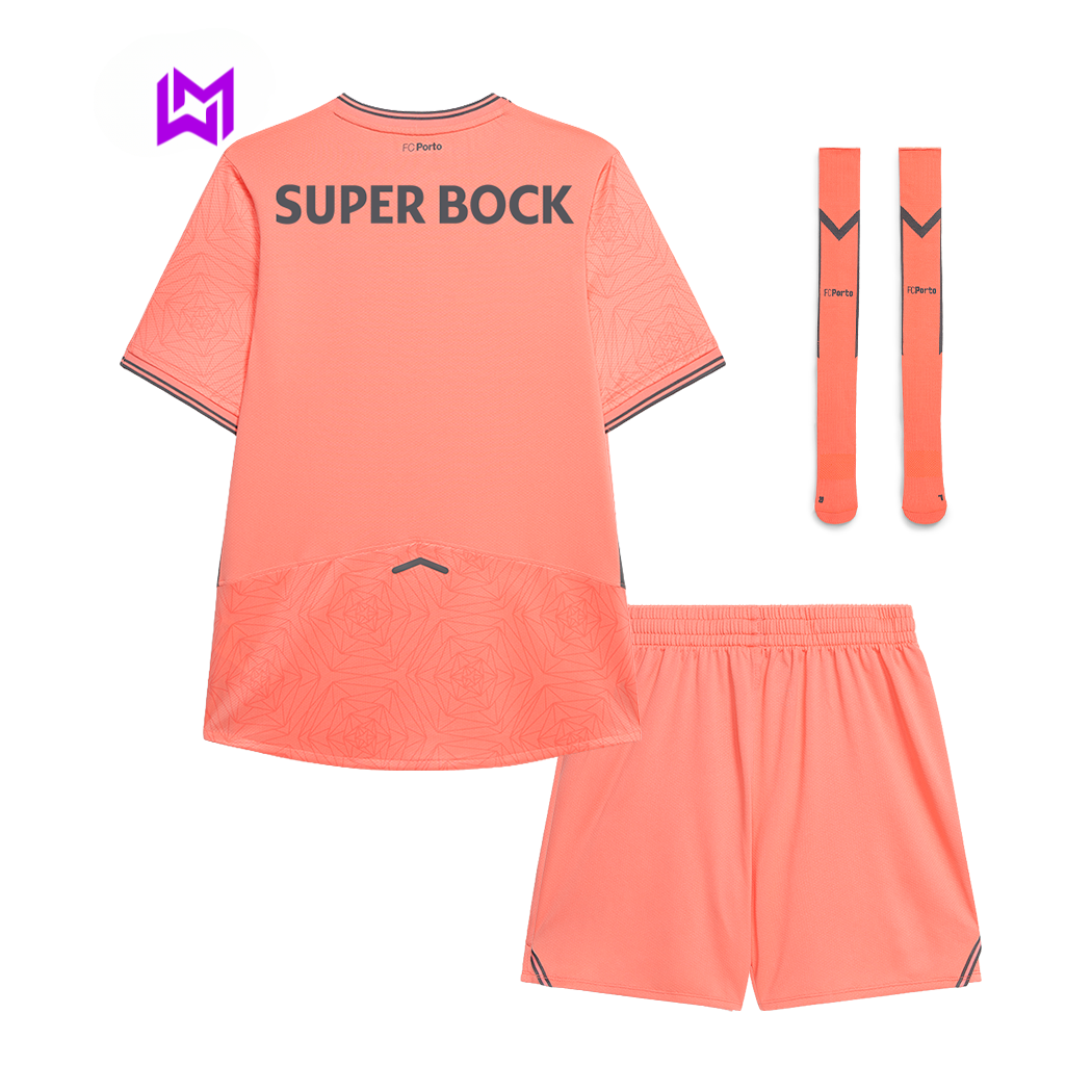 Conjunto Infantil Rosa Porto Alternativo 2025/26 - ¡ÚLTIMAS UNIDADES! 🔥🐉 