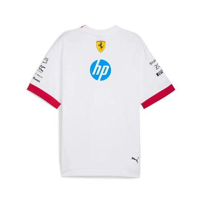 Camiseta de Fórmula 1 con la configuración del equipo Scuderia Ferrari F1 2025