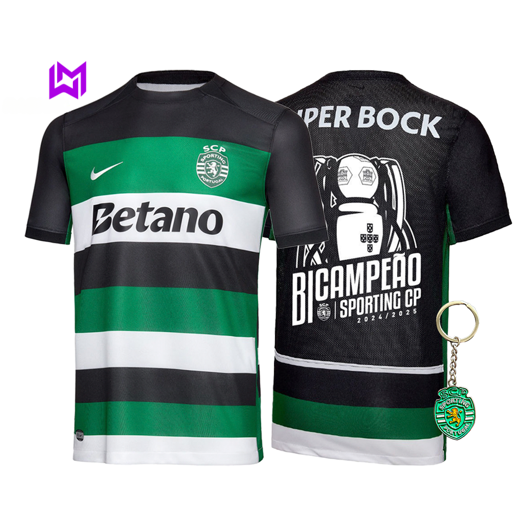 Camiseta de local del Sporting, bicampeón 2024/25 - ¡Modelo exclusivo! 🦁🏆 