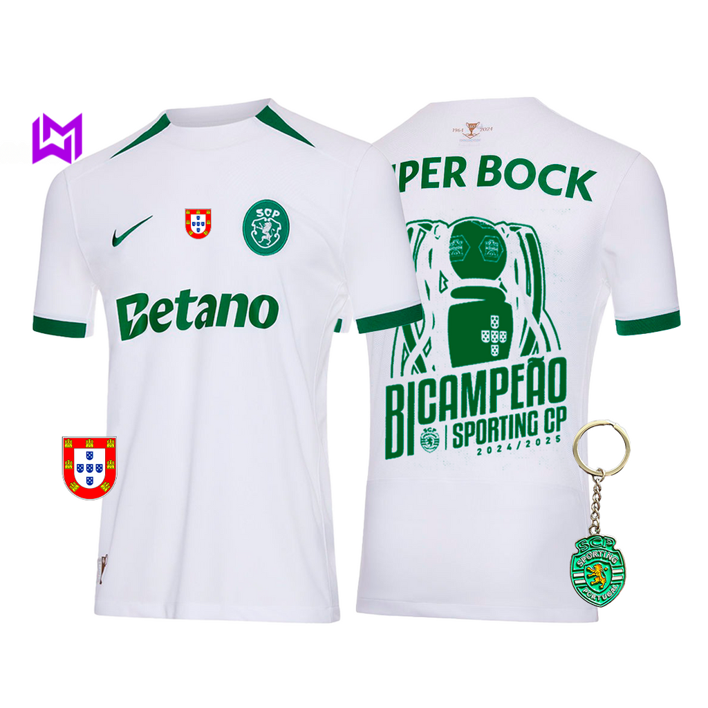 Camisola Sporting Alternativa BICAMPEÃO 2024/25 - MODELO EXCLUSIVO! 🦁🏆