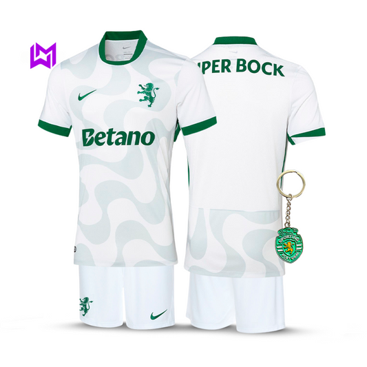 Conjunto deportivo alternativo blanco para niños 2025/26 - ¡NUEVO LANZAMIENTO! 🔥💚 
