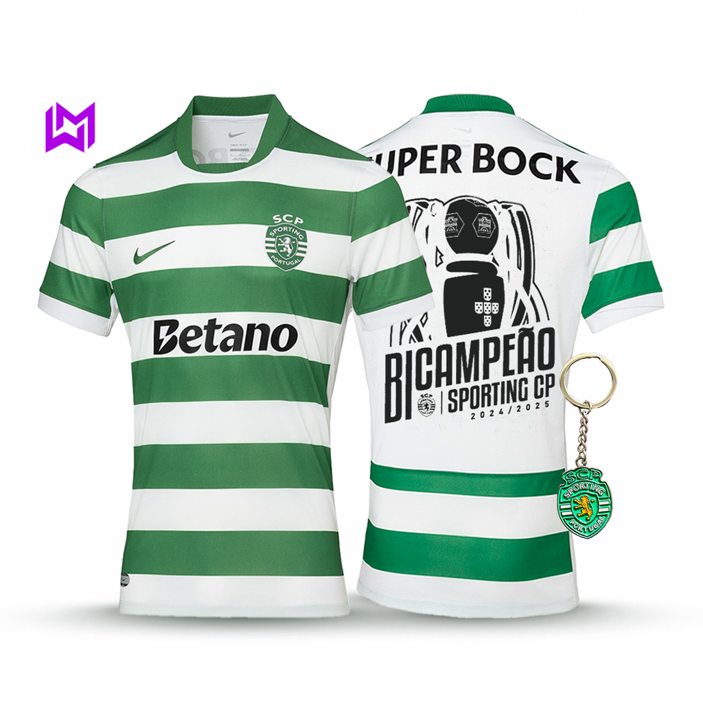 Camisola Sporting Principal BICAMPEÃO 2025/26 - LANÇAMENTO! 🦁🏆