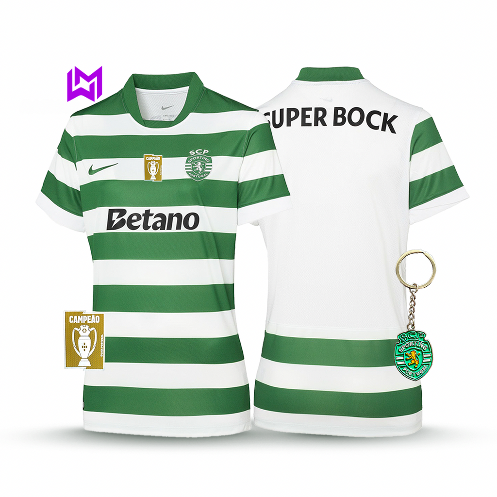 Camisola Feminina Sporting Principal 2025/26 - LANÇAMENTO 🔥💚