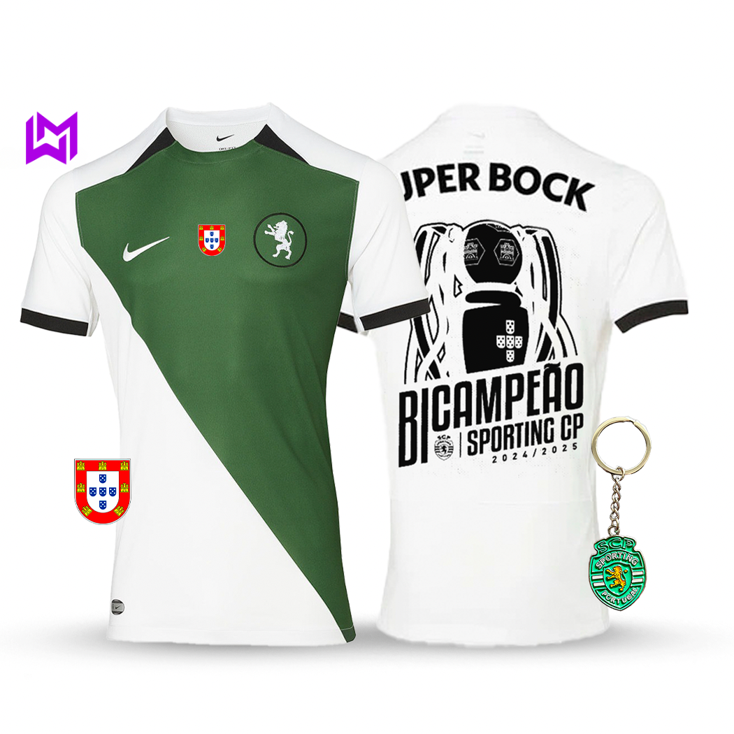 CAMISETA DEL Sporting Stromp, BICAMBRES 2024/25 - ¡MODELO EXCLUSIVO! 🦁🏆 