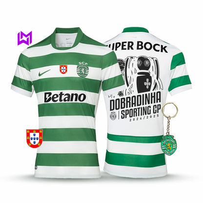 Camisola Sporting Principal DOBRADINHA 2025/26 - LANÇAMENTO! 🦁🏆🏆