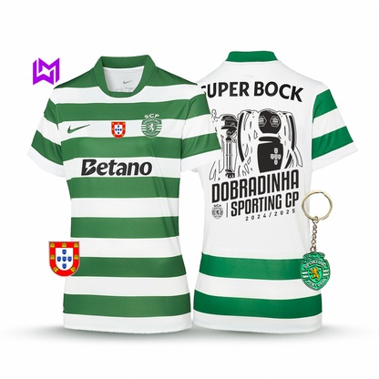 Camisola Feminina Sporting Principal DOBRADINHA 2025/26 - LANÇAMENTO! 🦁🏆🏆