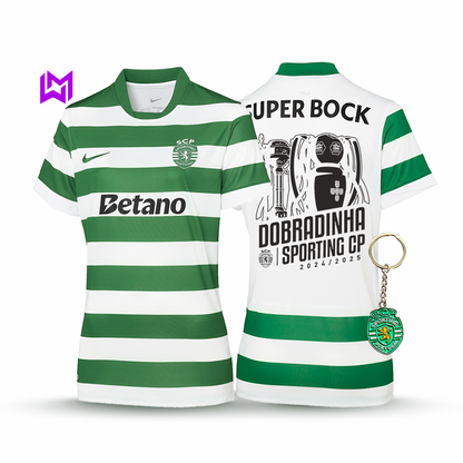 Camisola Feminina Sporting Principal DOBRADINHA 2025/26 - LANÇAMENTO! 🦁🏆🏆