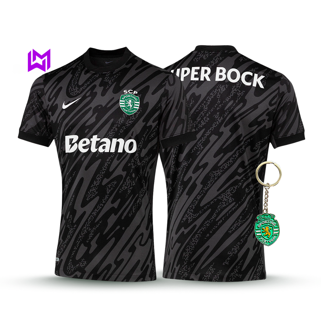 Camisola Sporting Guarda-Redes Preta 2025/26 - ÚLTIMAS UNIDADES! 🔥💚