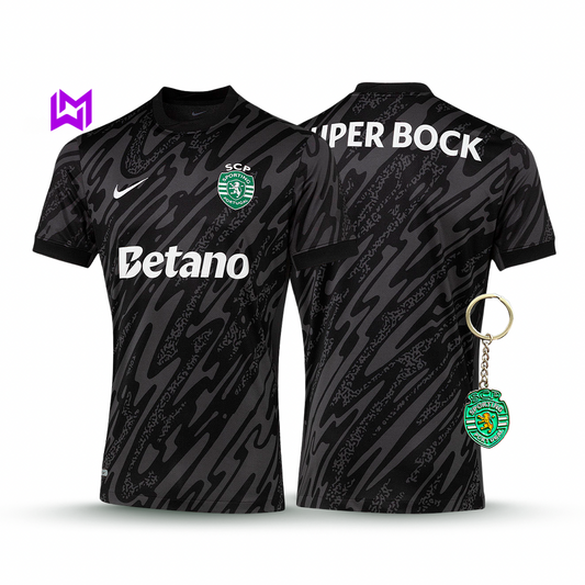 Camisola Sporting Guarda-Redes Preta 2025/26 - ÚLTIMAS UNIDADES! 🔥💚