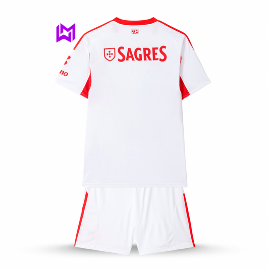 Conjunto Benfica Alternative Blanco para niño 2025/26 - ¡ÚLTIMAS UNIDADES! 🔥🦅 