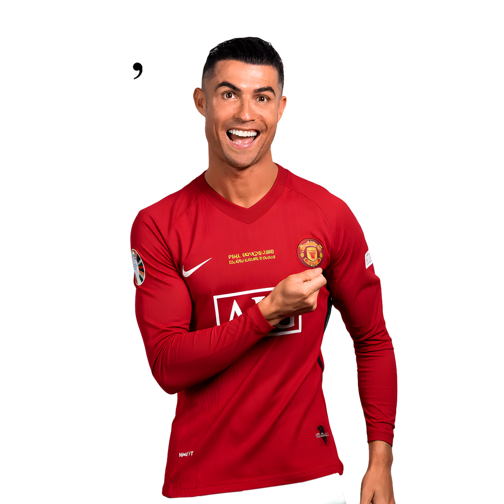 Manchester United 07/08 I Home Jersey - Long Sleeve Retro Version