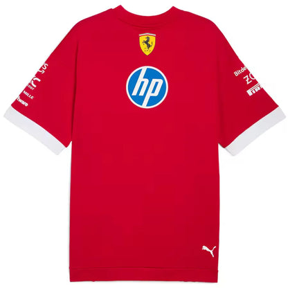 Camiseta de Fórmula 1 con la configuración del equipo Scuderia Ferrari F1 2025