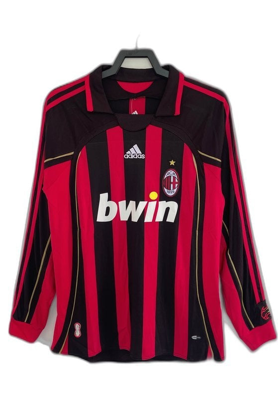 Camiseta local del AC Milan 06/07 I - Versión retro de manga larga