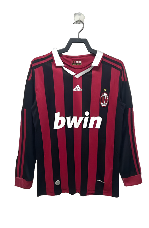 Camiseta local del AC Milan 09/10 I - Versión retro de manga larga