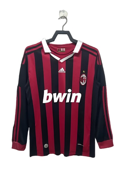 Camiseta local del AC Milan 09/10 I - Versión retro de manga larga