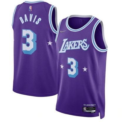 Camiseta de la NBA de Anthony Davis de Los Ángeles Lakers 2022 - Morada
